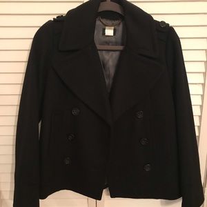 Black Wool Peacoat